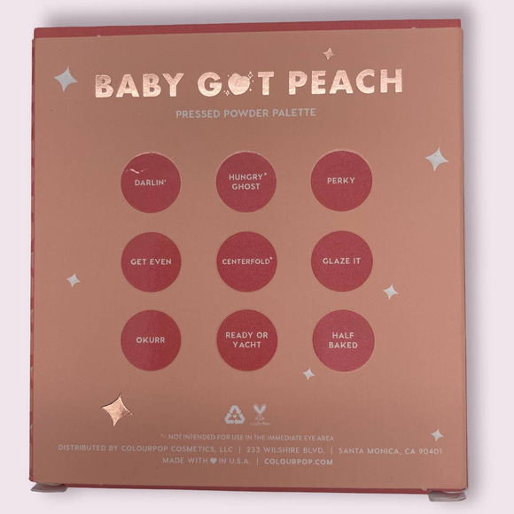 Colourpop Baby Got Peach 9-Pan Full Size Eyeshadow Palette - Vibrant & Trendy - Picture 4 of 4